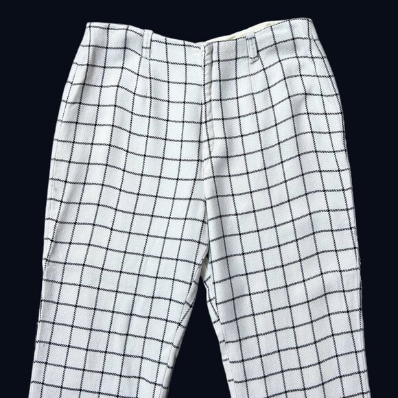 60s 70s vintage Jack Winter cigarette pants checkered pattern high rise crop. - Picture 3 of 8